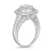 Thumbnail Image 2 of 1 CT. T.W. Princess-Cut Composite Diamond Double Cushion Frame Engagement Ring in 10K White Gold