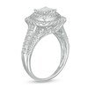 Thumbnail Image 3 of 1 CT. T.W. Princess-Cut Composite Diamond Double Cushion Frame Engagement Ring in 10K White Gold