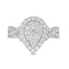 Thumbnail Image 3 of 1 CT. T.W. Composite Pear Diamond Frame Twist Shank Engagement Ring in 10K White Gold