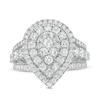 Thumbnail Image 1 of 2 CT. T.W. Composite Pear Diamond Layered Engagement Ring in 10K White Gold