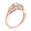 Thumbnail Image 3 of 1/4 CT. T.W. Diamond Past Present Future® Promise Ring in 10K Rose Gold
