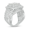 Thumbnail Image 2 of 4 CT. T.W. Princess-Cut Composite Diamond Multi-Row Split Shank Engagement Ring in 10K White Gold