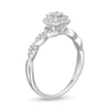Thumbnail Image 3 of 1/4 CT. T.W. Princess-Cut Diamond Cushion Frame Twist Shank Promise Ring in 10K White Gold