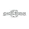 Thumbnail Image 4 of 1/4 CT. T.W. Princess-Cut Diamond Cushion Frame Twist Shank Promise Ring in 10K White Gold