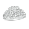 Thumbnail Image 1 of 1 CT. T.W. Diamond Double Cushion Frame Past Present Future® Engagement Ring in 10K White Gold