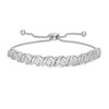 Thumbnail Image 1 of 1/2 CT. T.W. Diamond Cascading Bolo Bracelet in Sterling Silver - 9.5"