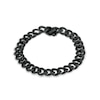 Thumbnail Image 1 of Men's 1 CT. T.W. Black Diamond Curb Chain Bracelet in Solid Sterling Silver with Black Rhodium - 8.0."