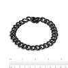 Thumbnail Image 4 of 1 CT. T.W. Black Diamond Curb Chain Bracelet in Solid Sterling Silver with Black Rhodium - 8.0."