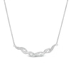Thumbnail Image 1 of 1/5 CT. T.W. Diamond Cascading Ribbon Necklace in Sterling Silver