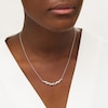 Thumbnail Image 2 of 1/5 CT. T.W. Diamond Cascading Ribbon Necklace in Sterling Silver