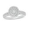 Thumbnail Image 1 of 1/2 CT. T.W. Diamond Double Oval Frame Engagement Ring in 10K White Gold