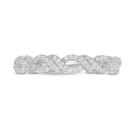 1/15 CT. T.w. Diamond Loose Braid Band in 10K White Gold