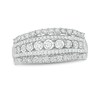 Thumbnail Image 1 of 1/4 CT. T.W. Diamond Multi-Row Ring in 10K White Gold