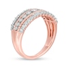 Thumbnail Image 3 of 1/4 CT. T.W. Diamond Multi-Row Ring in 10K Rose Gold