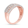 Thumbnail Image 2 of 1/4 CT. T.W. Diamond Multi-Row Ring in 10K Rose Gold