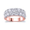 Thumbnail Image 0 of 4 CT. T.W. Diamond Double Row Anniversary Ring in 10K Rose Gold