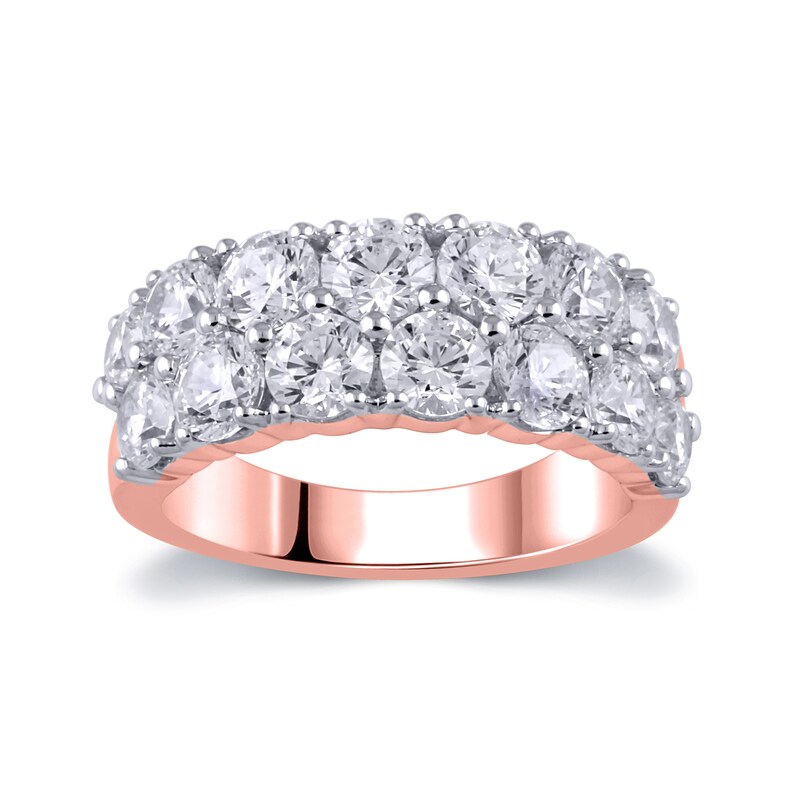 4 CT. T.W. Diamond Double Row Anniversary Ring in 10K Rose Gold