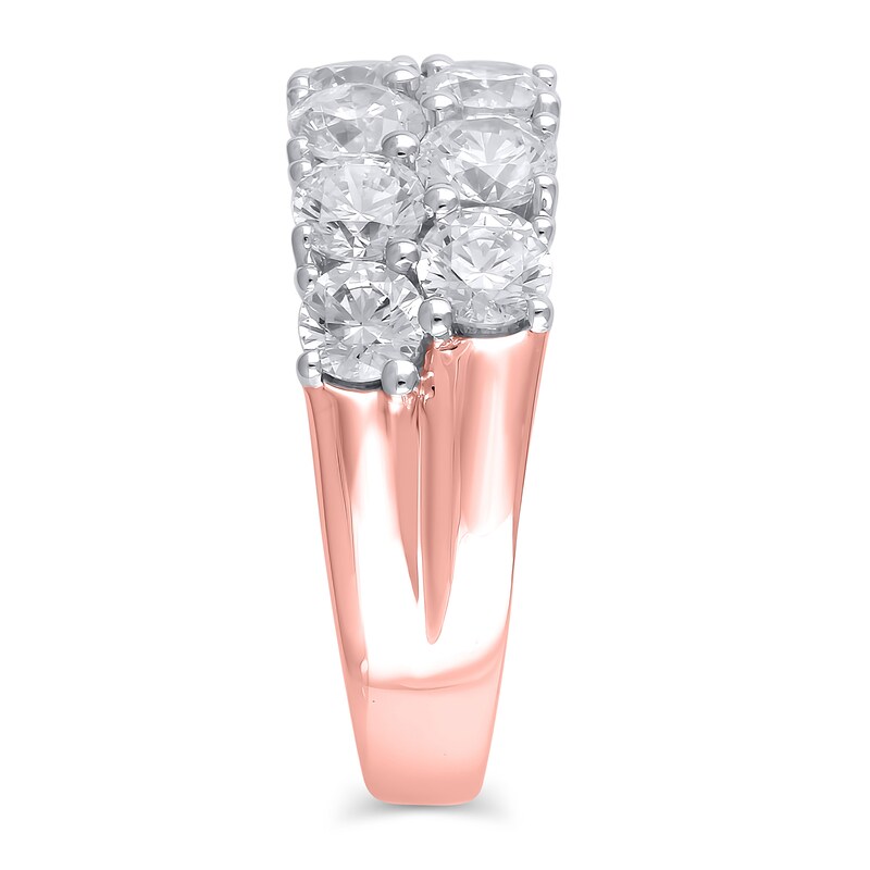 4 CT. T.W. Diamond Double Row Anniversary Ring in 10K Rose Gold