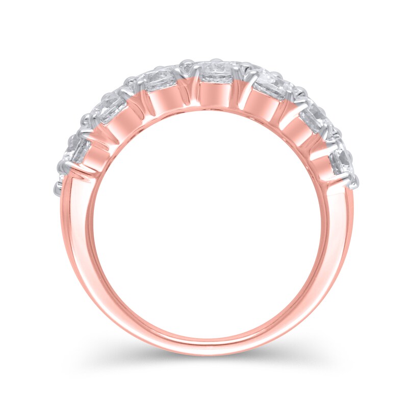 4 CT. T.W. Diamond Double Row Anniversary Ring in 10K Rose Gold
