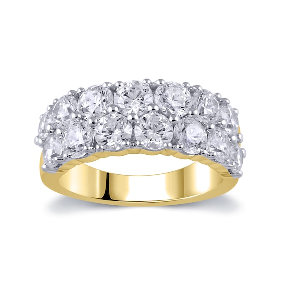 4 CT. T.w. Diamond Double Row Anniversary Ring in 10K Gold