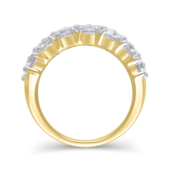 4 CT. T.w. Diamond Double Row Anniversary Ring in 10K Gold