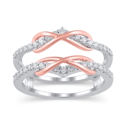 3/8 CT. T.W. Diamond Double Infinity Enhancer in 10K Two-Tone Gold