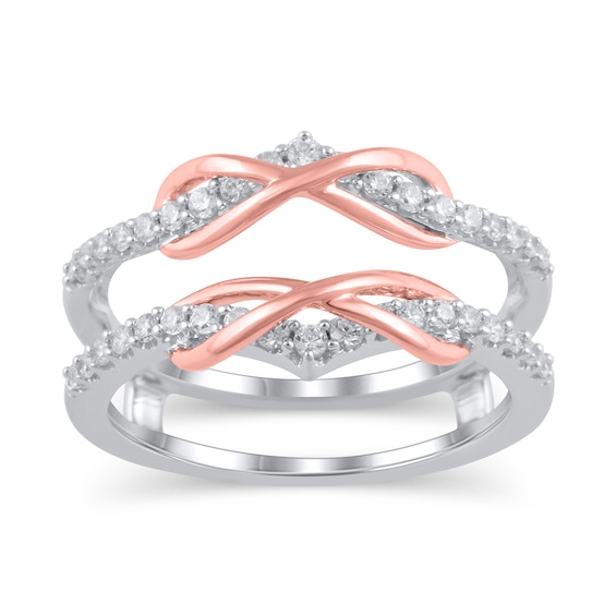 3/8 CT. T.w. Diamond Double Infinity Enhancer in 10K Two-Tone Gold
