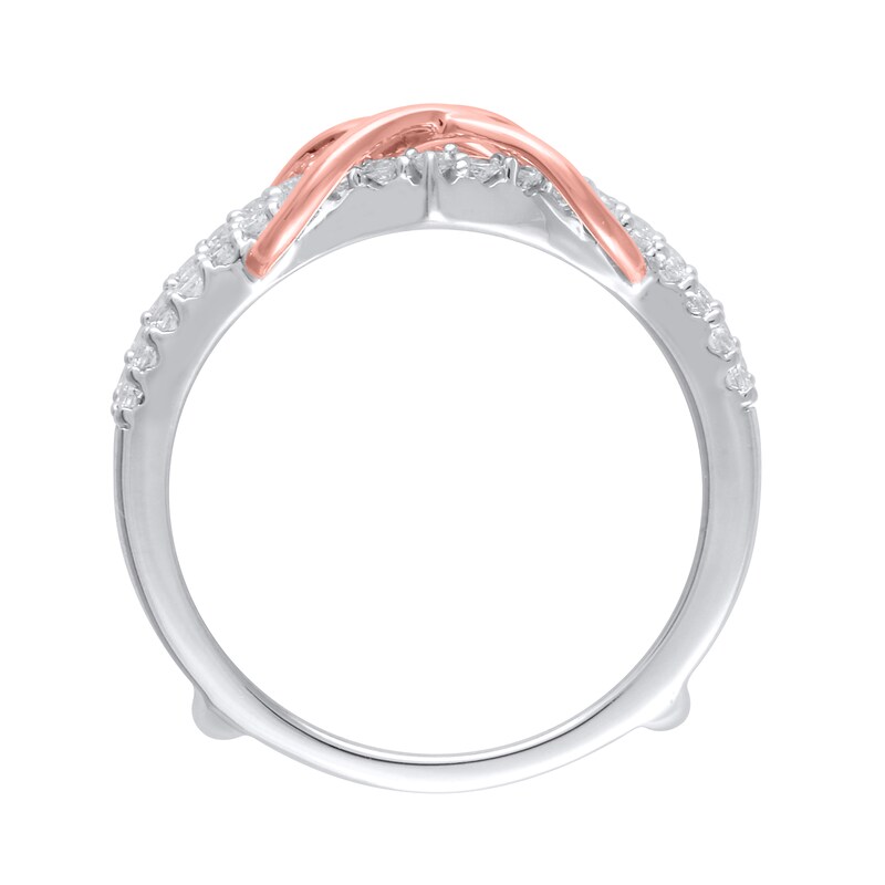 Main Image 3 of 3/8 CT. T.W. Diamond Double Infinity Enhancer in 10K Two-Tone Gold