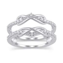 3/8 CT. T.W. Diamond Double Infinity Enhancer in 10K White Gold