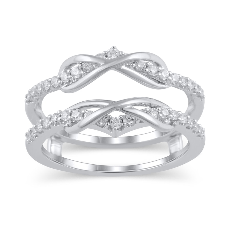 Main Image 1 of 3/8 CT. T.W. Diamond Double Infinity Enhancer in 10K White Gold