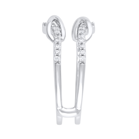 3/8 CT. T.w. Diamond Double Infinity Enhancer in 10K White Gold