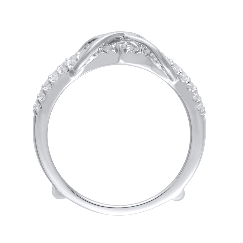 Main Image 3 of 3/8 CT. T.W. Diamond Double Infinity Enhancer in 10K White Gold