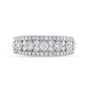 7/8 CT. T.W. Diamond Edge Vintage-Style Anniversary Band in 14K White Gold