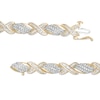 Thumbnail Image 3 of 2 CT. T.W. Diamond Cascading Flame and "X" Bracelet in 10K Gold