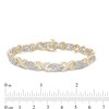 Thumbnail Image 4 of 2 CT. T.W. Diamond Cascading Flame and "X" Bracelet in 10K Gold
