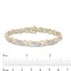 Thumbnail Image 3 of 2 CT. T.W. Diamond Cascading Flame and "X" Bracelet in 10K Gold