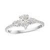 Thumbnail Image 1 of 1-1/3 CT. T.W. Pear-Shaped Diamond Three Stone Engagement Ring in 14K White Gold