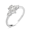 Thumbnail Image 1 of 1-1/3 CT. T.W. Pear-Shaped Diamond Three Stone Engagement Ring in 14K White Gold