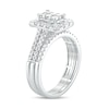 Thumbnail Image 2 of 1 CT. T.W. Princess-Cut Composite Diamond Rectangle Frame Bridal Set in 10K White Gold