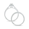Thumbnail Image 4 of 1 CT. T.W. Princess-Cut Composite Diamond Rectangle Frame Bridal Set in 10K White Gold