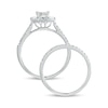 Thumbnail Image 4 of 1/2 CT. T.W. Princess-Cut Composite Diamond Rectangle Frame Bridal Set in 10K White Gold