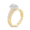 Thumbnail Image 2 of 1/2 CT. T.W. Princess-Cut Composite Diamond Rectangle Frame Bridal Set in 10K Gold