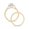 Thumbnail Image 4 of 1/2 CT. T.W. Princess-Cut Composite Diamond Rectangle Frame Bridal Set in 10K Gold