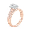 Thumbnail Image 2 of 1/2 CT. T.W. Princess-Cut Composite Diamond Rectangle Frame Bridal Set in 10K Rose Gold