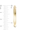 Thumbnail Image 2 of 30.0mm Knife Edge Tube Hoop Earrings in 10K Gold