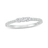 Thumbnail Image 0 of 1/4 CT. T.W. Diamond Three Stone Anniversary Band in 14K White Gold