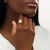 Thumbnail Image 2 of Captivating Color Oval Opal, Spessartite and Diamond Accent Frame Ring in 14K Gold