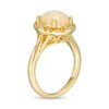 Thumbnail Image 3 of Captivating Color Oval Opal, Spessartite and Diamond Accent Frame Ring in 14K Gold