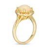 Thumbnail Image 2 of Captivating Color Oval Opal, Spessartite and Diamond Accent Frame Ring in 14K Gold