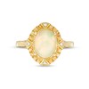 Thumbnail Image 4 of Captivating Color Oval Opal, Spessartite and Diamond Accent Frame Ring in 14K Gold